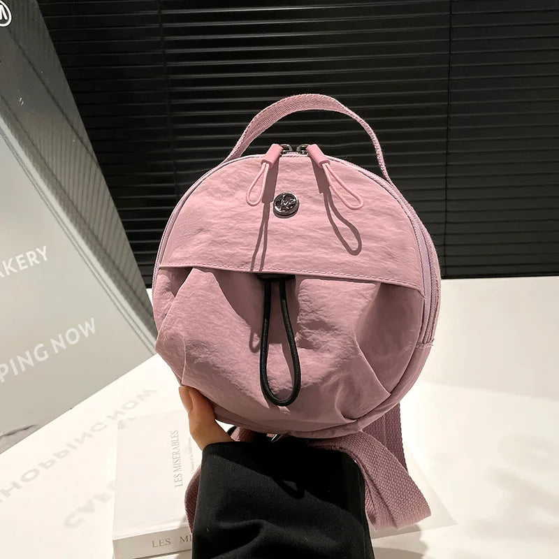Thickened Waterproof Round Handbag, Single Shoulder Messenger Bag, Versatile Fashion Cross Body Phone Purse Pouch for Going Out