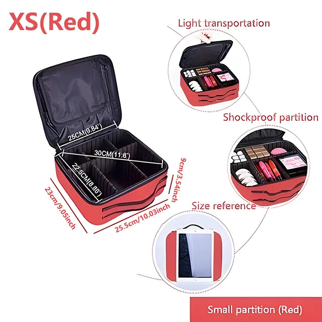 Large Capacity Cosmetic Case Waterproof Manicure Makeup Toolbox,Makeup Bag For Travel New Professional Tattoo Tool Makeup Case