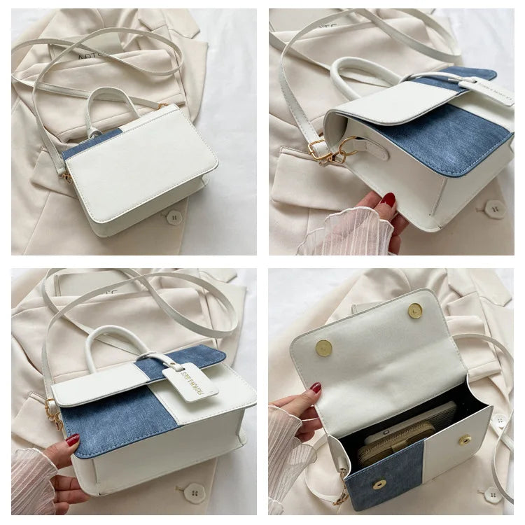 Fashionable PU Leather Handbag Women for Commuting, Stylish Single Color Blocking Handbags Shoulder Bag, Daily Outfit Tote Bag