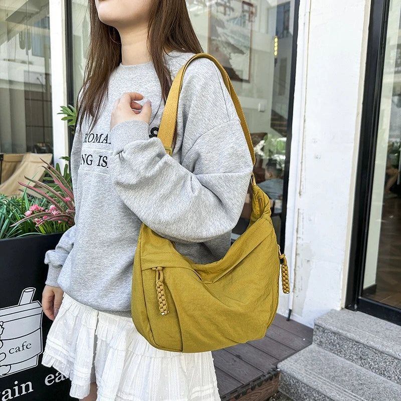 Casual Nylon Hobos Crossbody Bag for Women Designer Shoulder Bags Large Capacity Tote Bag Lady Travel Shopper Bag Female Purses