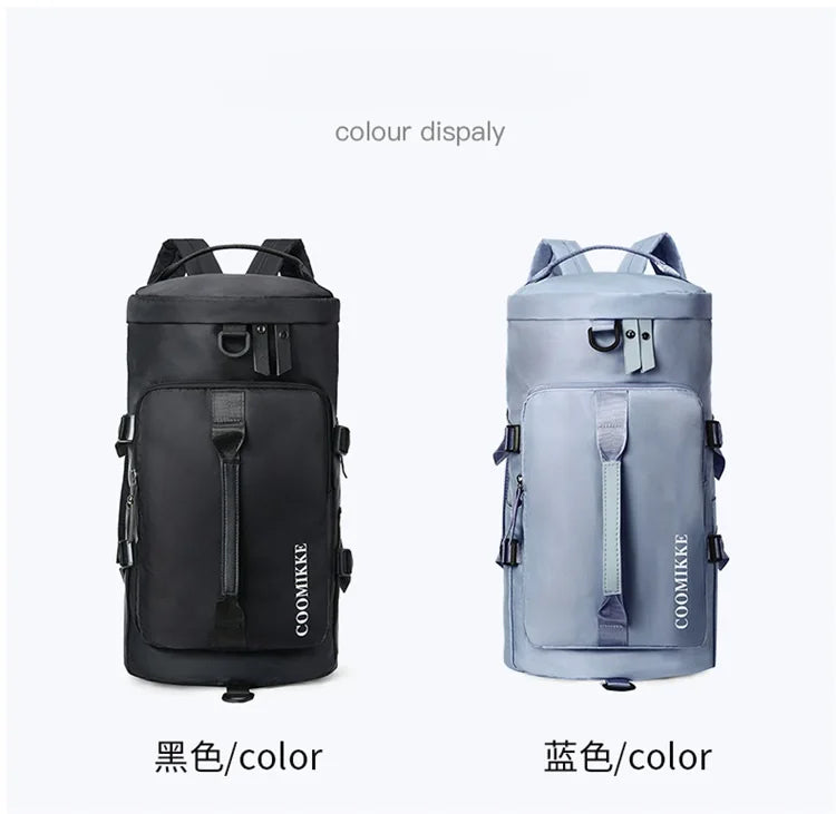 New fitness sport crossbody bag unisex backpack business trip large capacity short travel bag dry and wet separation luggage bag
