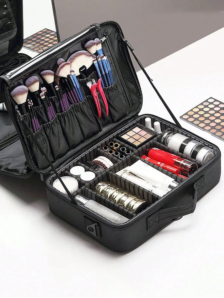 Large Capacity Cosmetic Case Waterproof Manicure Makeup Toolbox,Makeup Bag For Travel New Professional Tattoo Tool Makeup Case
