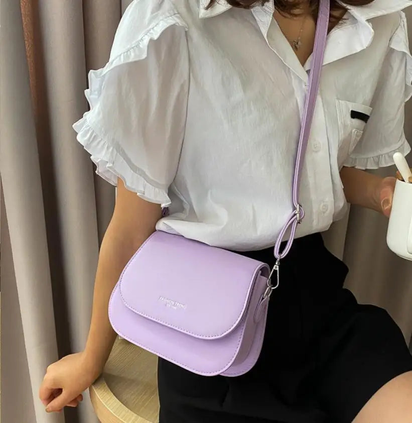 Fashionable Synthetic Leather Crossbody Bag, Womens Shoulder Bag, Simple Square Design, Adjustable Strap, Suitable for Daily Use