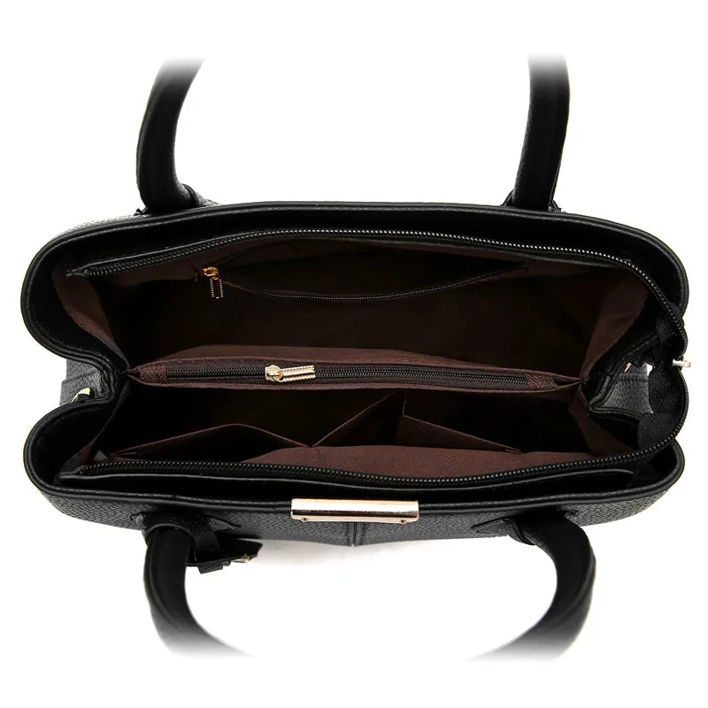 Shaping PU Leather Handbag, Stylish Versatile Tote Shoulder Bag, Large Capacity Crossbody Bag with Adjustable Straps,Zip Closure