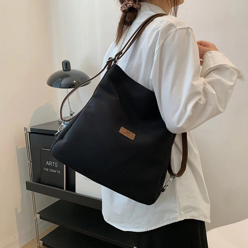 Designer Nylon Women's Casual Travel Backpack Trendy Top-Handle Shoulder Crossbody Bag Luxury Handbags Female Purse