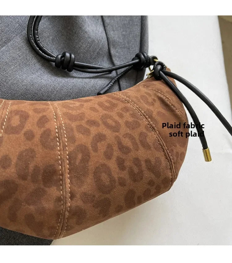 Fashionable Croissant Shape Women's Bag, Casual Simple Crossbody Shoulder Bags for Women Daily Use Commuting Phone Bag,Pockets
