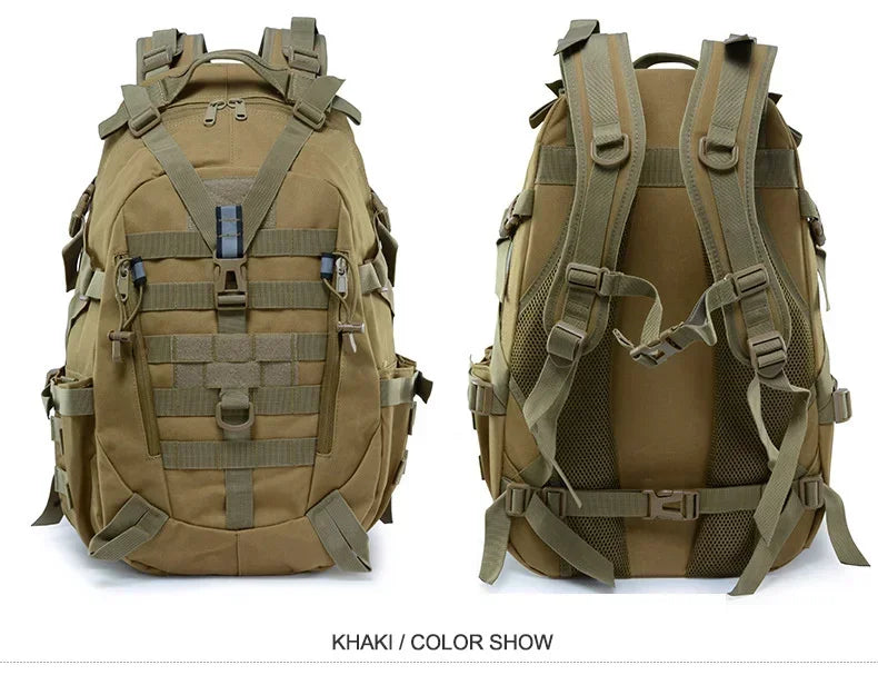 40L Camping Hiking Backpacks Tactical Backpack for Men/women Reflective Outdoor Climbing Rucksack Bag Survival Molle Travel Bags