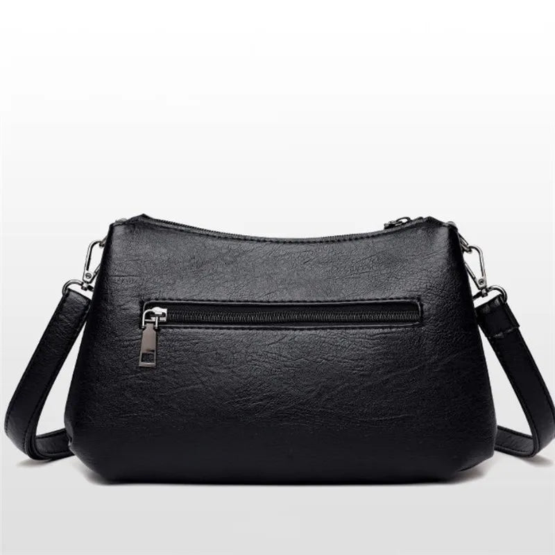 Elegant Women's Shoulder Bag with Unique Texture Design Stylish Soft  Leather Handbag with Zipper Pockets Everyday Crossbody Bag