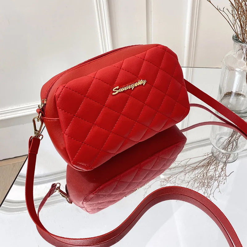 Fashion PU Leather Women Shoulder Bags Luxury Design Quilted Shopper Bag Female Casual Crossbody Bags Female Small Handbag Purse