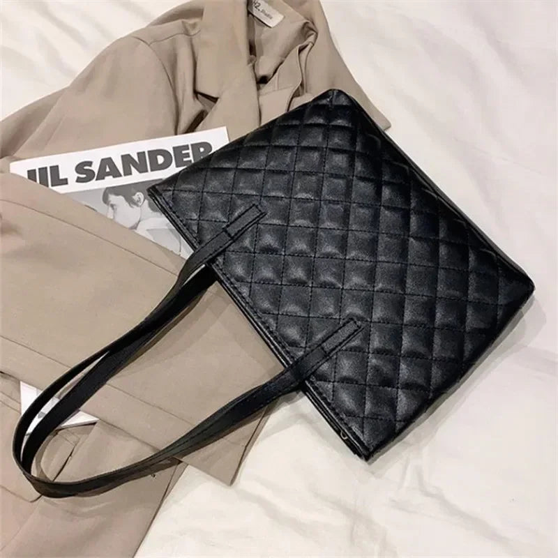 Stylish Crocodile Pattern Pu Underarm Bag Versatile Women Small Tote Bags Fashionable Leopard Handbag Chic Quilted Shoulder Bag