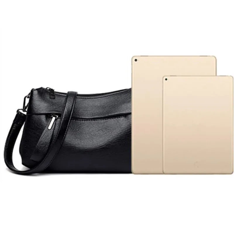 Elegant Women's Shoulder Bag with Unique Texture Design Stylish Soft  Leather Handbag with Zipper Pockets Everyday Crossbody Bag