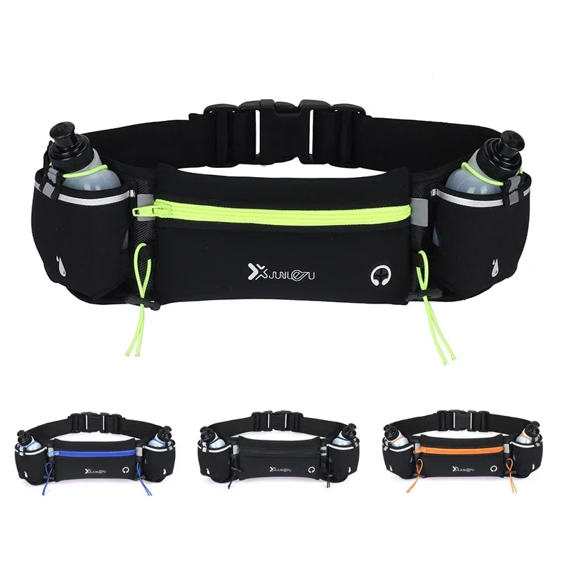 Trail Running Waist Pack For Man/Woman Marathon Phone Water Bottle Sports Fanny Pack Fitness Dual Pocket Running Belt Waist Bag