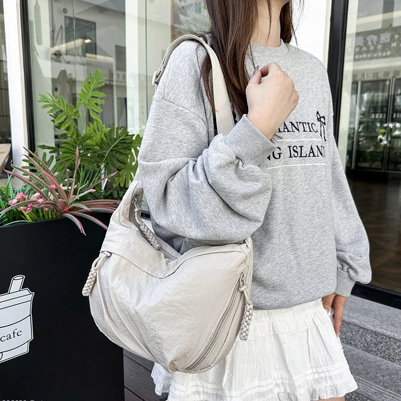 Casual Nylon Hobos Crossbody Bag for Women Designer Shoulder Bags Large Capacity Tote Bag Lady Travel Shopper Bag Female Purses