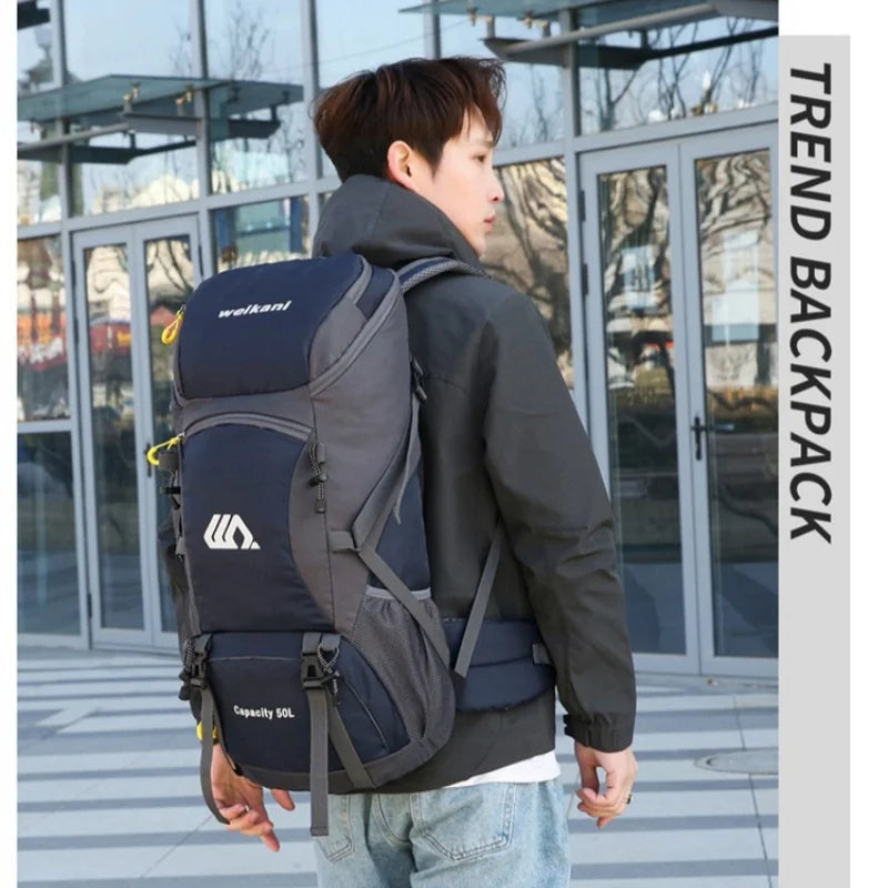 Outdoor sports backpack - hiking backpack 50L men's and women's hiking and camping bag travel backpack with dual shoulder straps