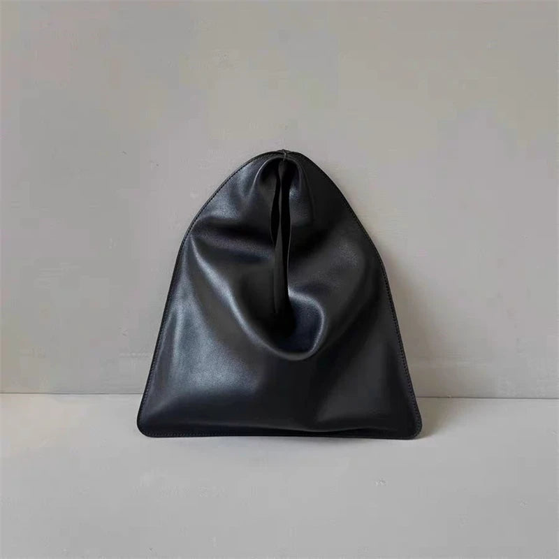 Simple Design Small Bindle Trendy Bag PU Leather Handbag for Women Casual Winter Shoulder Bags