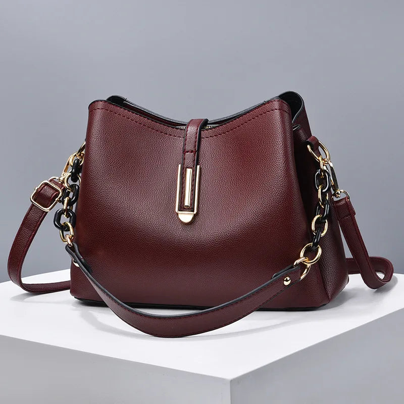 Bag Women's Simple Solid Color Shell Small Bag Fashion Casual One Shoulder Crossbody Bag