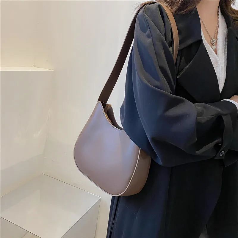 PU Leather Fashion Design Crossbody Bags For Women Summer Travel Shoulder Bags Large Capacity Handbags and Purse Armpit Hobo Bag
