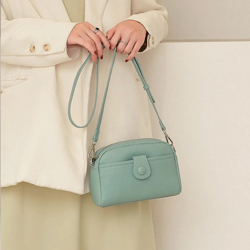 Fashion Brands Shoulder Bags For Women Simple PU Leather Crossbody Bag Shopping Phone Purse Female Messenger Handbag Pouch
