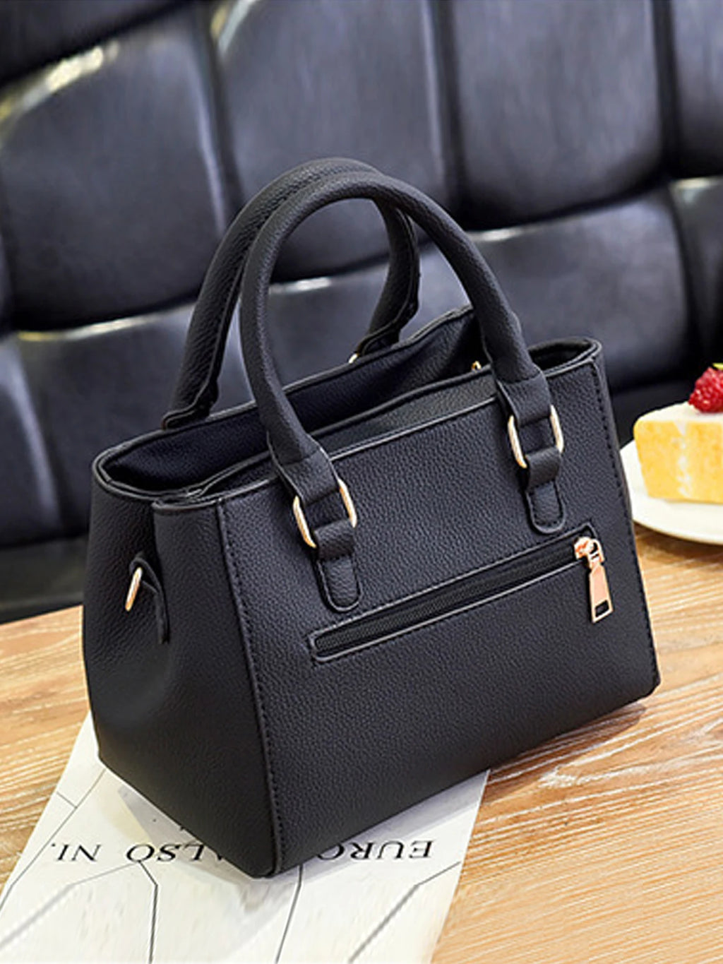 PU Leather Ladies HandBags Women Vintage Purse Plush Tassel Messenger Bags Tote Boston Shoulder Crossbody Bag