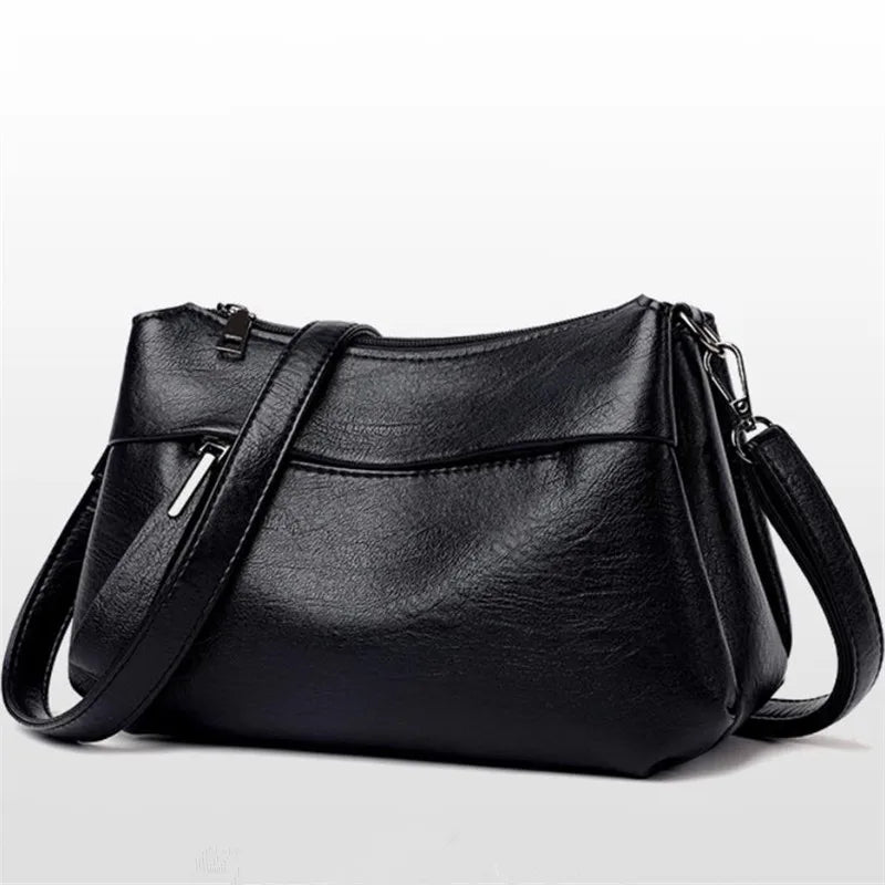 Elegant Women's Shoulder Bag with Unique Texture Design Stylish Soft  Leather Handbag with Zipper Pockets Everyday Crossbody Bag