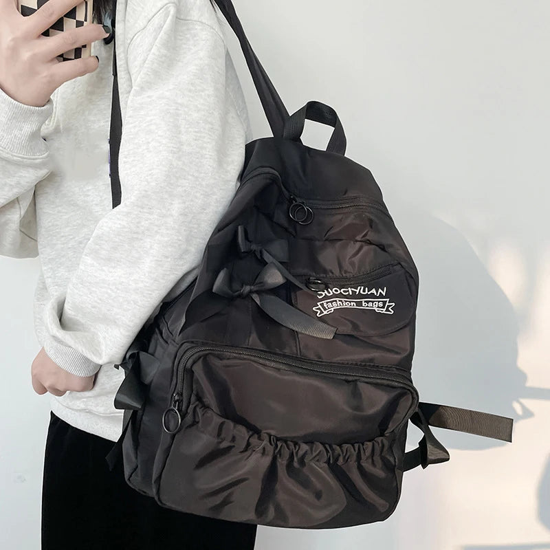 Fashion Backpack Nylon Women Backpack Anti-theft Shoulder Bags New School Bag for Teenager Girls School Backapck Female