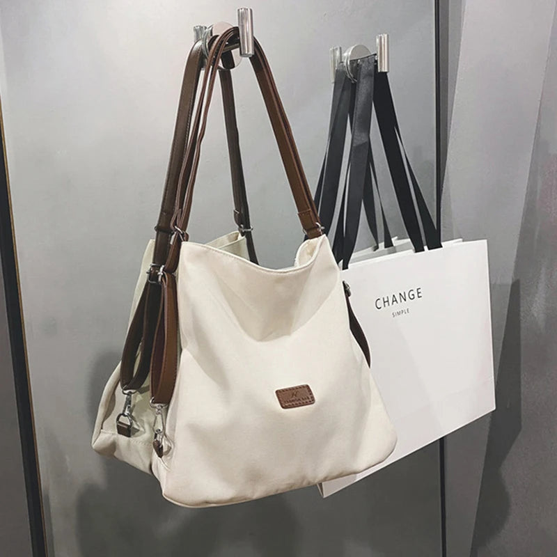 Designer Nylon Women's Casual Travel Backpack Trendy Top-Handle Shoulder Crossbody Bag Luxury Handbags Female Purse