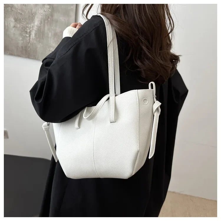 Stylish Casual Tote Bag, Large Capacity PU Leather Handbag Women Wing Bag, Fashionable Woman Bags, Commuting Armpit Shoulder Bag