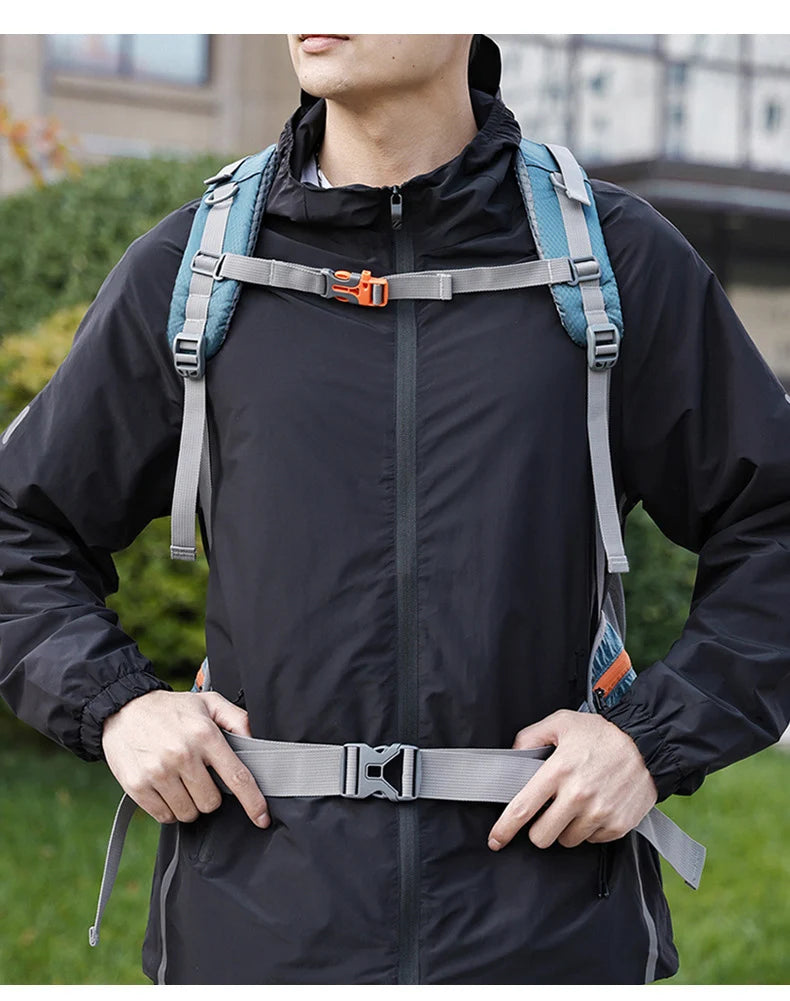 Climbing Camping Backpack Sports Travel Duffel Bag for Men Women with Shoes Outdoor Hikking Cycling Rucksack Luggage Storage Bag