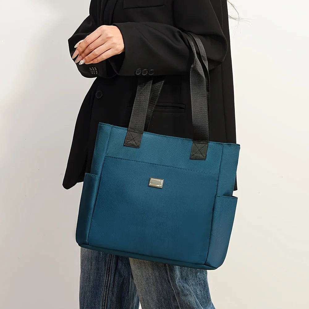 DISSEFA-TECH Women's Stylish Nylon Tote Bag - Durable, Multi-Pocket, Zipper Closure | Perfect for Shopping, Work, Daily Travel