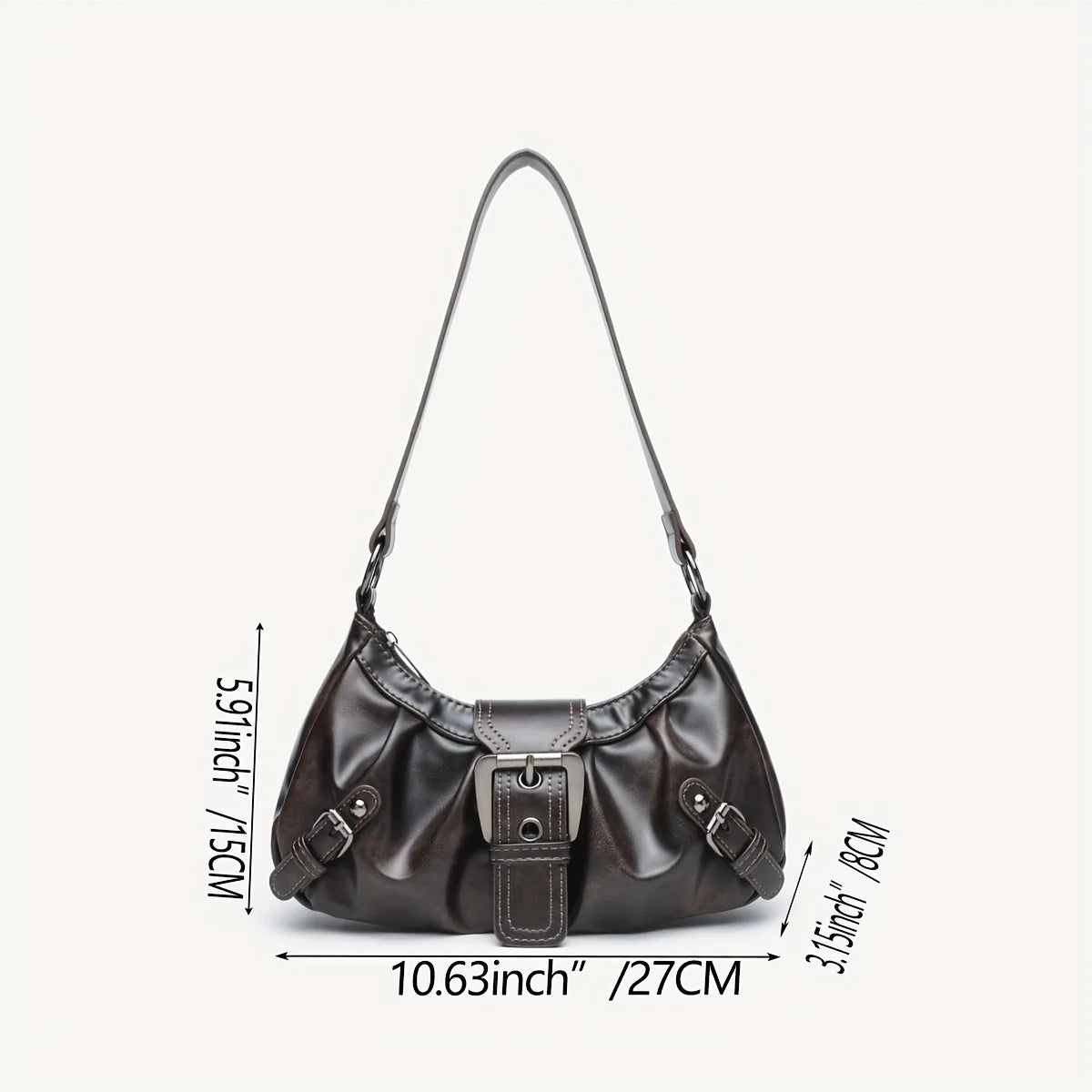 Y2K Retro Handbag Women's Bag, Stylish Fold Leather Shoulder Armpit Bag, Chic Retro Handbags Purse, Temperament Woman Tote Bag