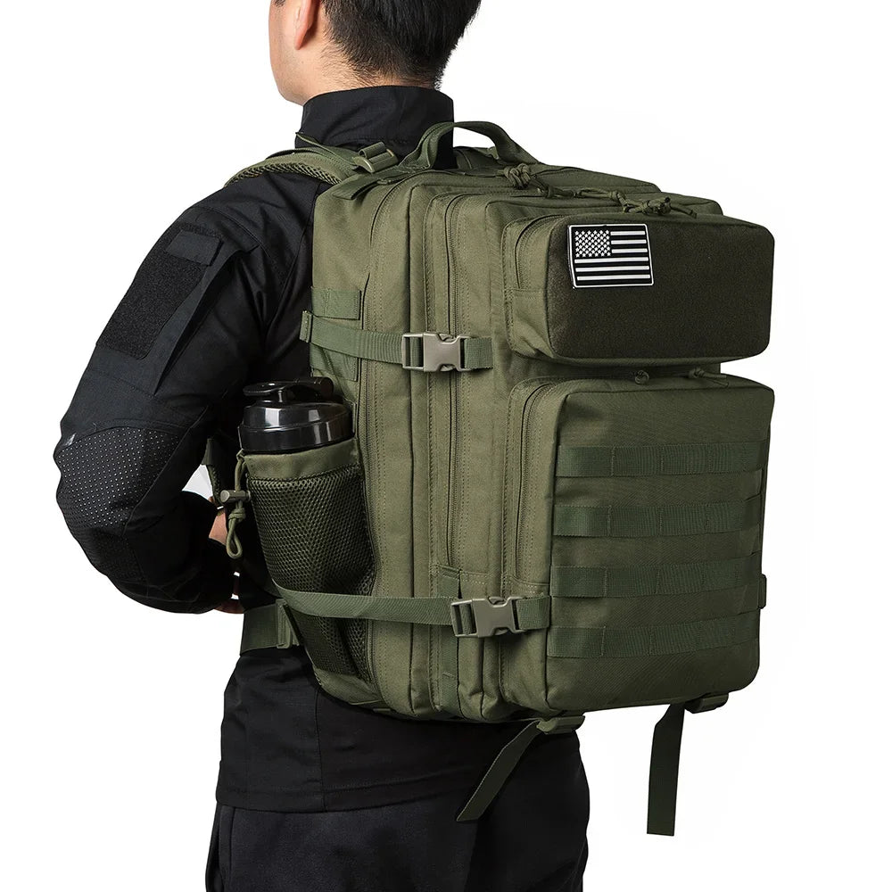 45L Tactical Backpack survival camping equipment back pack Outdoor Hiking Backpacks Witch Bottle Holder Rucksack bags for women