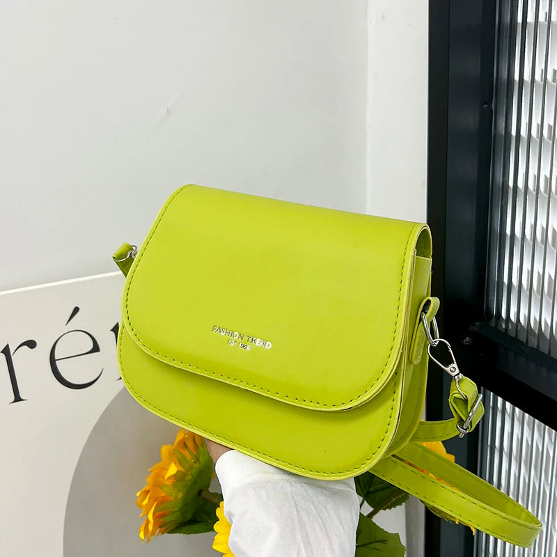 Vintage Saddle Crossbody Bag PU Leather Women's Luxury Design Small Handbag and Purse Ladies Travel Shoulder Messenger Bag Purse