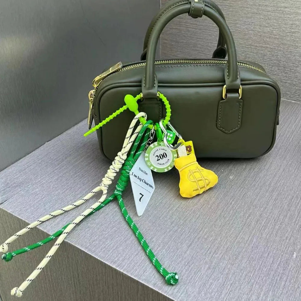 Hot Korean Colorful Rope Pendant Chain Strap For Phone Keyring Bag Decorations Women Phone Hanging Rope Cord Gift Handbag Charms