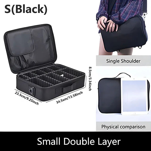 Large Capacity Cosmetic Case Waterproof Manicure Makeup Toolbox,Makeup Bag For Travel New Professional Tattoo Tool Makeup Case