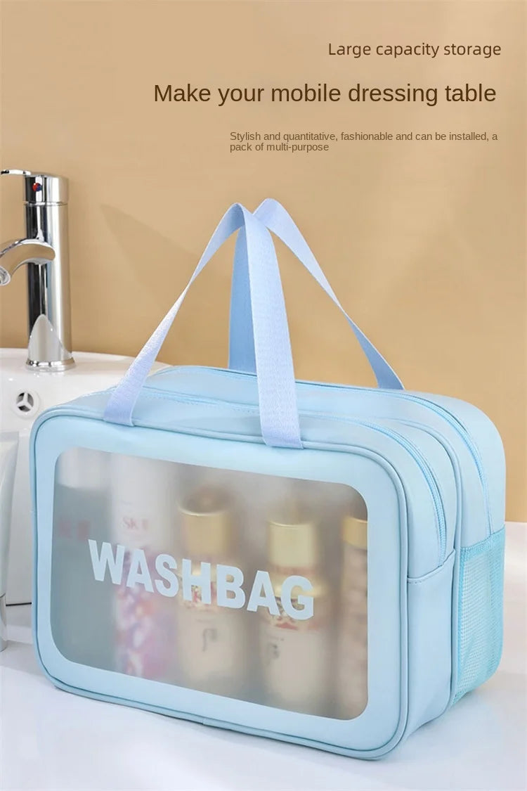 Wet Separate Bag Large Capacity Storage Bag Fitness Swimming Travel Portable Double Layer PVC Portable Cosmetic Bag #3571