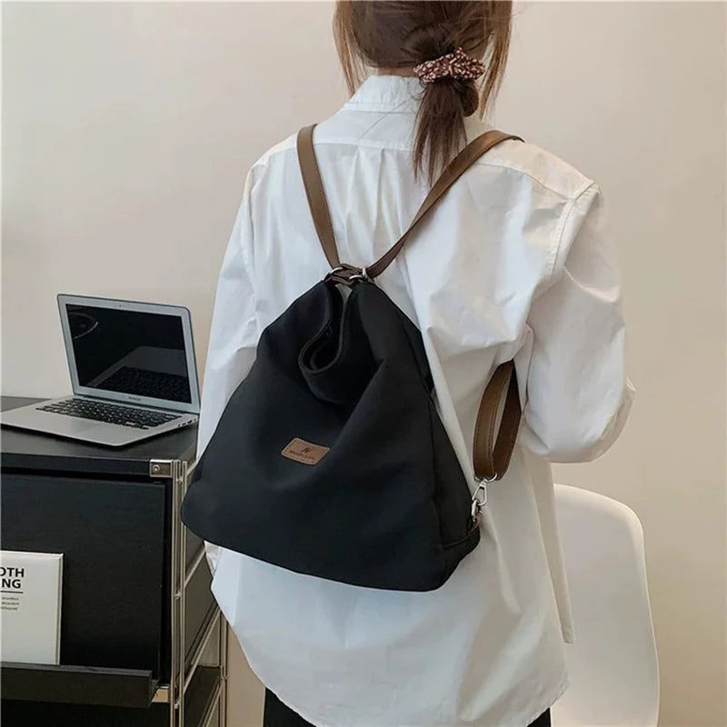 Designer Nylon Women's Casual Travel Backpack Trendy Top-Handle Shoulder Crossbody Bag Luxury Handbags Female Purse