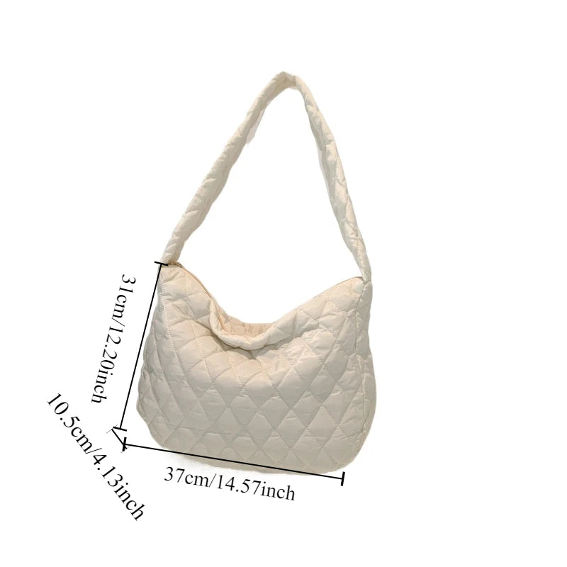 New Fashionable Flow Large Capacity Casual Lightweight Cotton Handbag Fashionable Street Mini One Shoulder Package