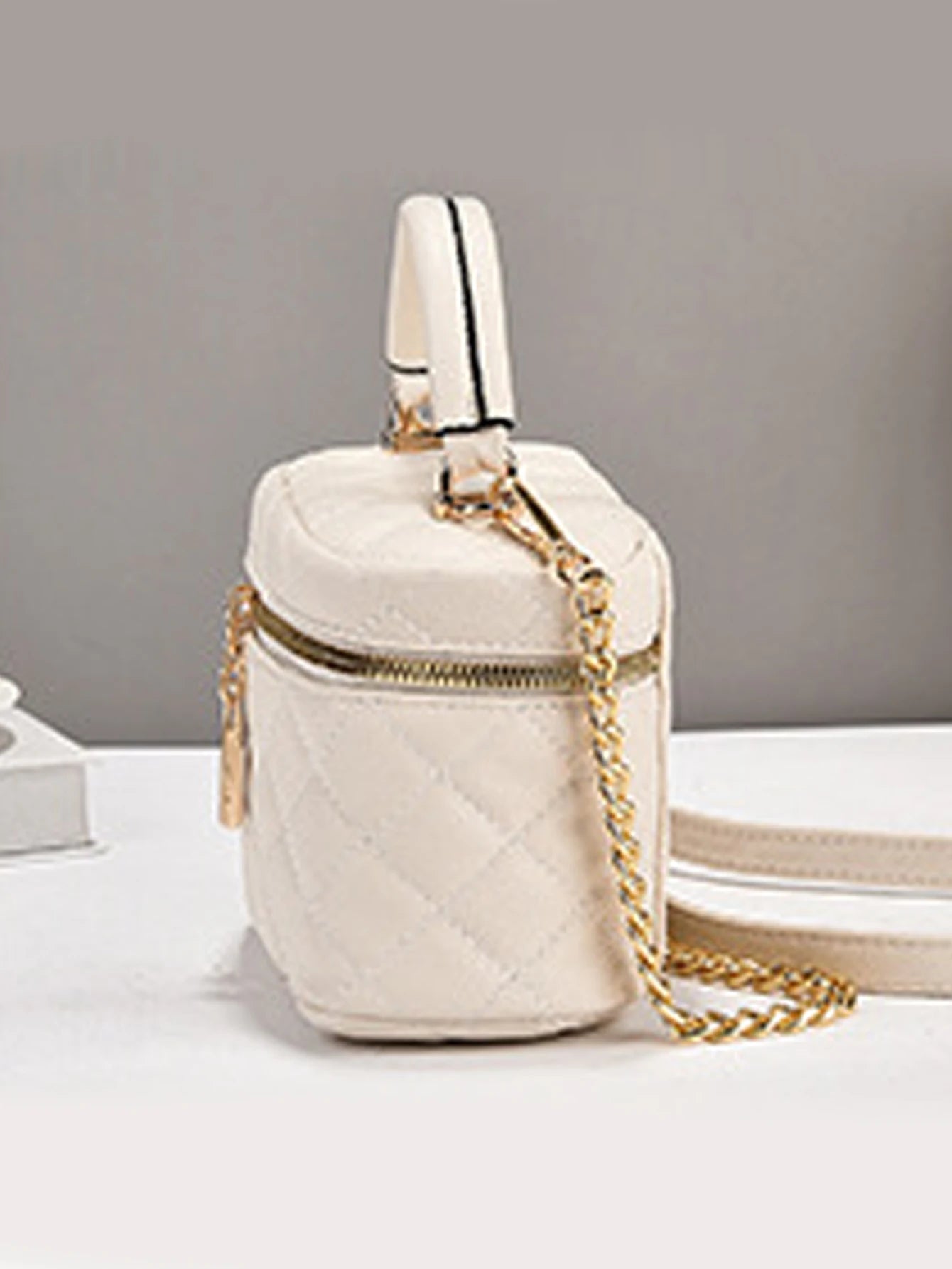 Box bag new small square box diamond grid hand-held shoulder bag chain bag mini crossbody bag