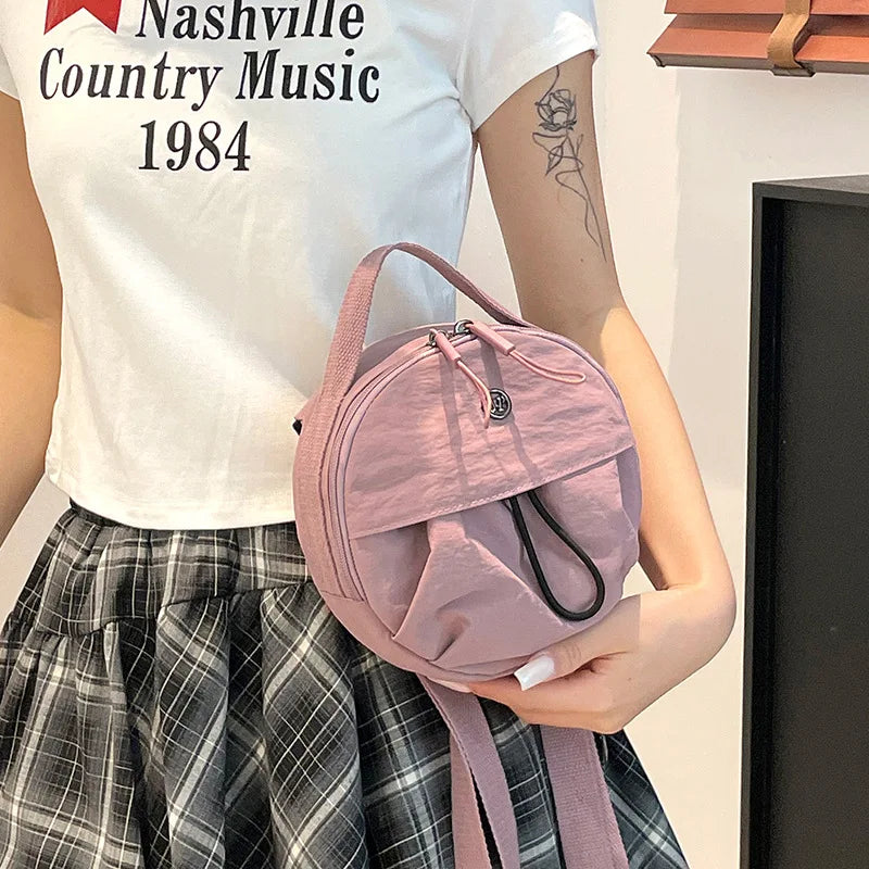 Thickened Waterproof Round Handbag, Single Shoulder Messenger Bag, Versatile Fashion Cross Body Phone Purse Pouch for Going Out