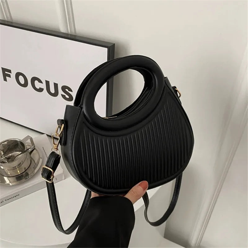 Chic Stripe Design Crossbody Bags for Women Elegant Synthetic Leather Handbag, Purse, Luxury Look Shoulder Bag for Everyday Use