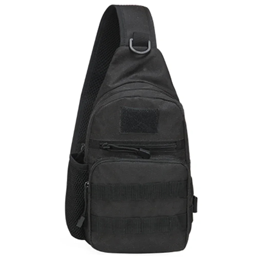 Small Outdoor Tactical Camouflage Kettle Chest Bag Men's Hiking Backpack Nylon Hunting Fishing Camo Hiking Shoulder Bag