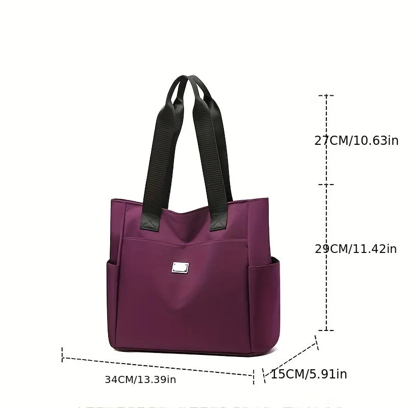 DISSEFA-TECH Women's Stylish Nylon Tote Bag - Durable, Multi-Pocket, Zipper Closure | Perfect for Shopping, Work, Daily Travel