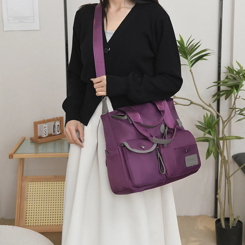 New Ladies Tote Bag Fashion Nylon Waterproof Casual Shoulder Mummy Bag Large Capacity Women's Messenger Handbags