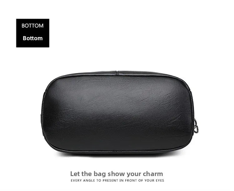 Fashionable Three Interlayer Synthetic Leather Crossbody Bag with Polyester Lining, Stylish Square Single Shoulder Bag for Women