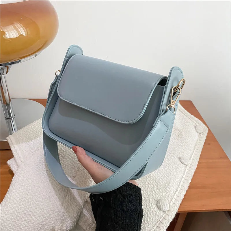 Trendy Fashion Flap Shoulder Bag For Women PU Leather Underarm Bags Designer Solid Color Armpit Handbag and Purse Girls Totes sa