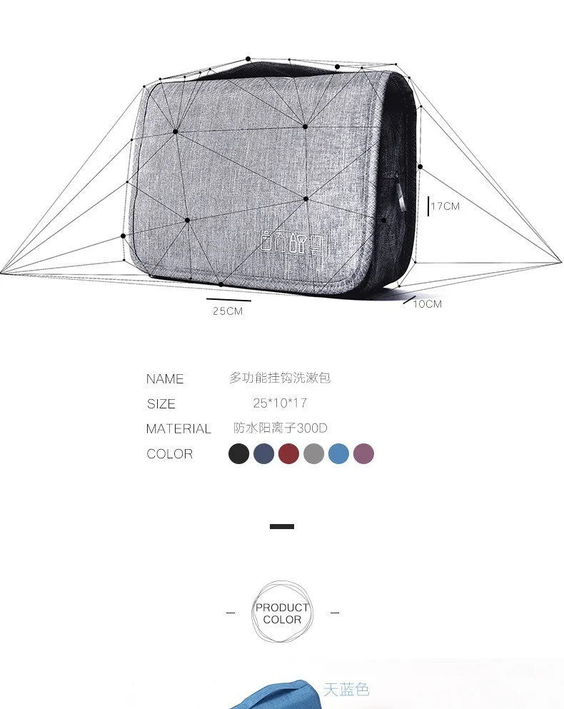 High Quality Women Makeup Bags Travel Cosmetic Bag Toiletries Organizer Waterproof Storage Neceser Hanging Bathroom Wash Bag