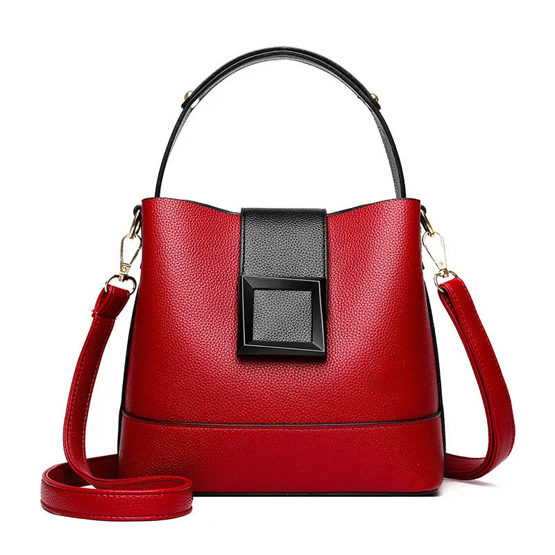 Simple Bucket Bag, Trendy Top Handle Purse, Women's Fashion Hanbag Shoulder Bag,
