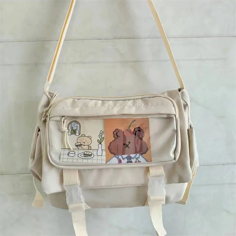 Waterproof Nylon Crossbody Bags for Women Shoulder Bags Youth Fashion Ladies Handbag Messenger Bag Teenagers Girls School Bags