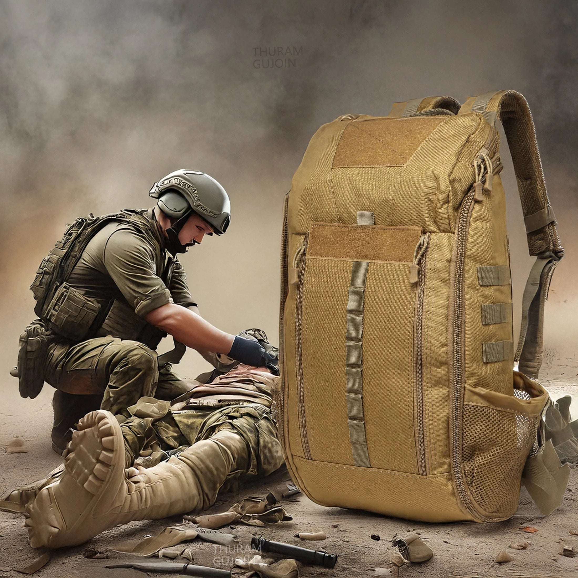 First Aid Kit 40L Waterproof Tactical Medical Backpack First Aid Bag for Hiking Trekking Hunting Fishing Camping Outdoor Sports