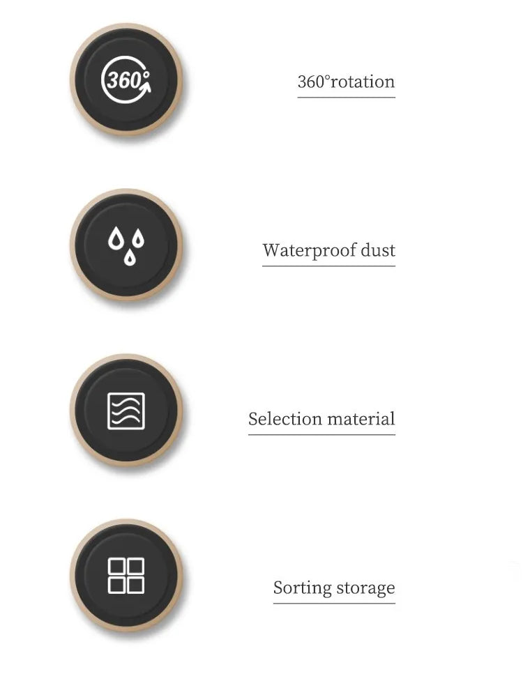 360° rotary makeup brush holder with cover Luxury cosmetics lipstick eyebrow pencil holder eye shadow storage box